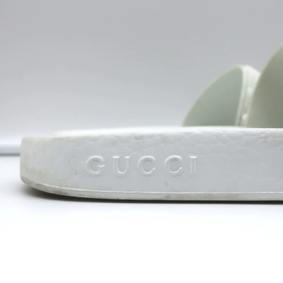 Gucci GG Matelasse Rubber Slide Sandals White Size 36 - Picture 3 of 10